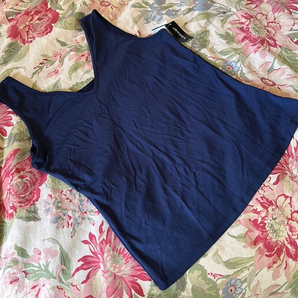JONDEN Size XL Reversible V-Neck & Scoopneck Classic Tank Navy STRETCHY $49 NEW - Picture 6 of 11
